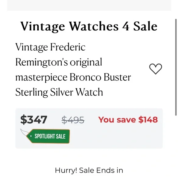 Vintage Fredric Remington museum watch 925 sterling silver bronco buster watch - Picture 12 of 15